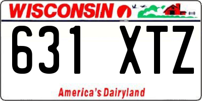 WI license plate 631XTZ
