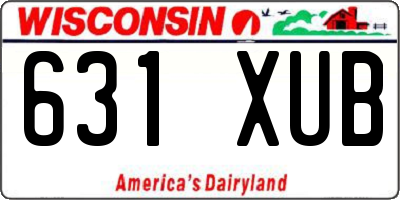 WI license plate 631XUB