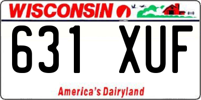 WI license plate 631XUF