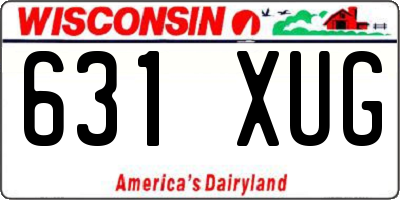 WI license plate 631XUG