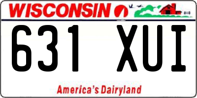 WI license plate 631XUI