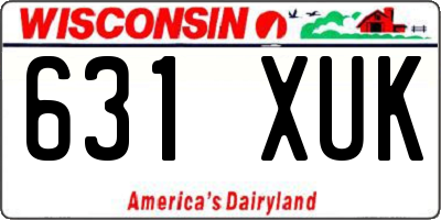 WI license plate 631XUK