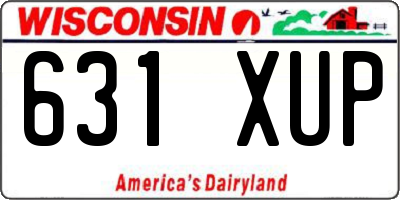 WI license plate 631XUP