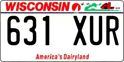 WI license plate 631XUR