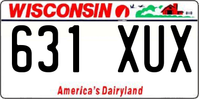 WI license plate 631XUX