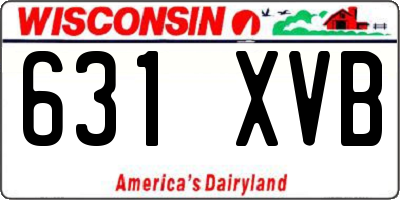 WI license plate 631XVB