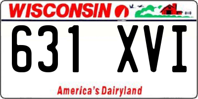 WI license plate 631XVI