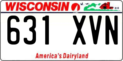 WI license plate 631XVN