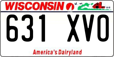 WI license plate 631XVO