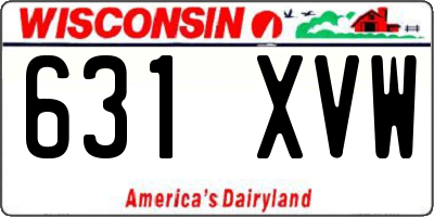 WI license plate 631XVW