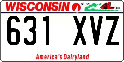 WI license plate 631XVZ