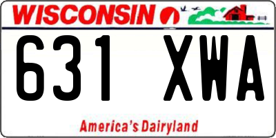 WI license plate 631XWA