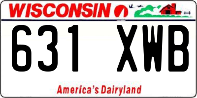WI license plate 631XWB