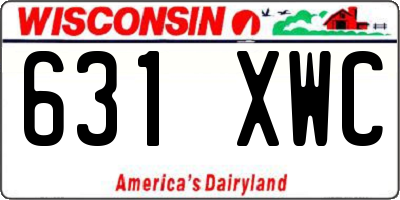 WI license plate 631XWC