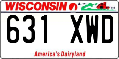 WI license plate 631XWD