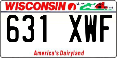 WI license plate 631XWF