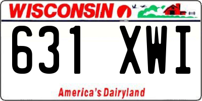 WI license plate 631XWI