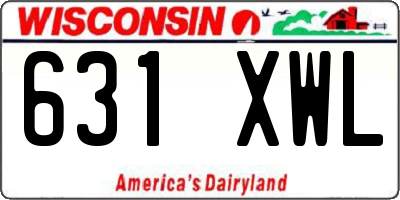 WI license plate 631XWL