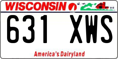 WI license plate 631XWS