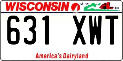 WI license plate 631XWT