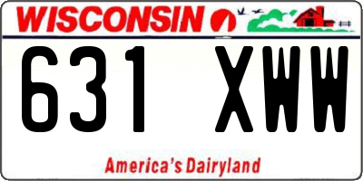 WI license plate 631XWW