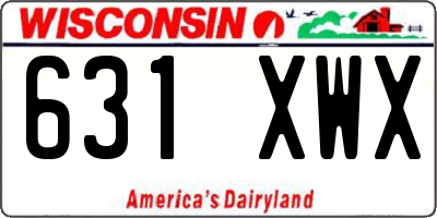 WI license plate 631XWX