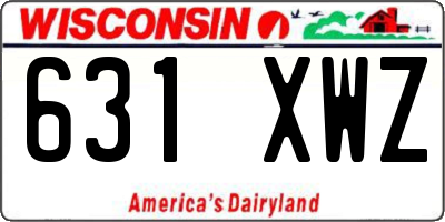 WI license plate 631XWZ