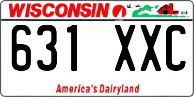 WI license plate 631XXC