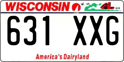 WI license plate 631XXG