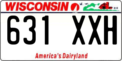WI license plate 631XXH