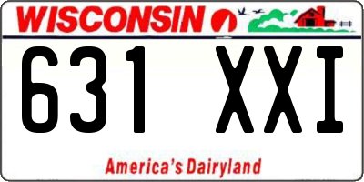 WI license plate 631XXI