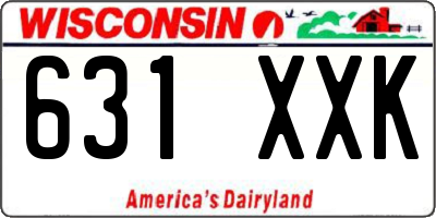 WI license plate 631XXK