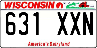 WI license plate 631XXN
