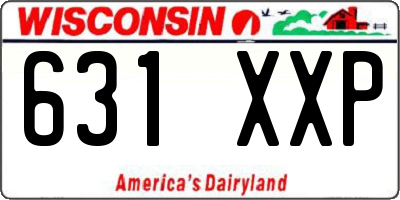 WI license plate 631XXP
