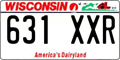 WI license plate 631XXR