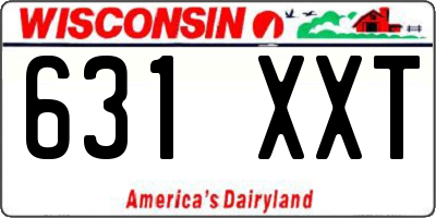 WI license plate 631XXT