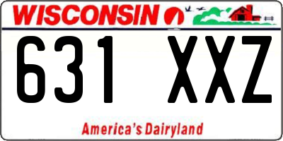 WI license plate 631XXZ