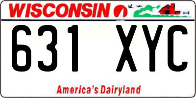 WI license plate 631XYC