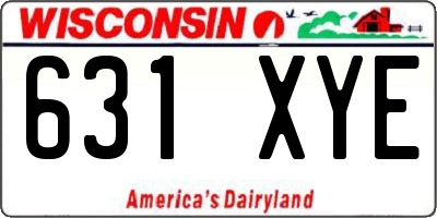 WI license plate 631XYE