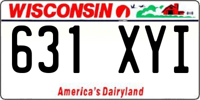 WI license plate 631XYI