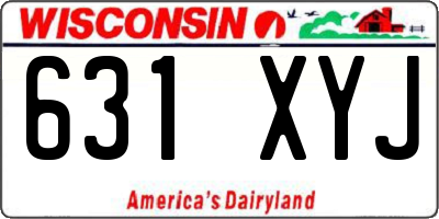 WI license plate 631XYJ
