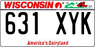 WI license plate 631XYK