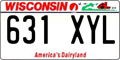 WI license plate 631XYL