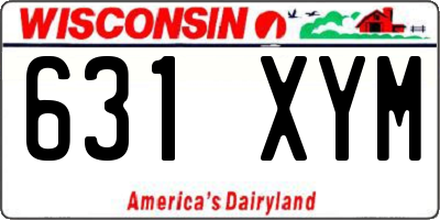 WI license plate 631XYM