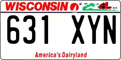 WI license plate 631XYN