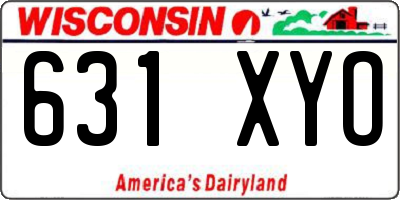 WI license plate 631XYO