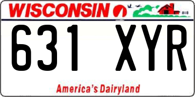 WI license plate 631XYR