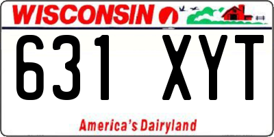 WI license plate 631XYT