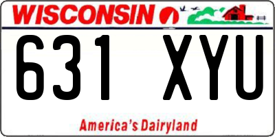 WI license plate 631XYU