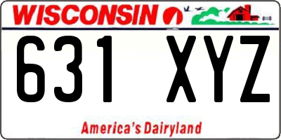 WI license plate 631XYZ